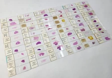 Lot Of 50 Vintage University Prepared Pathology Microscope Slides - Slides Only