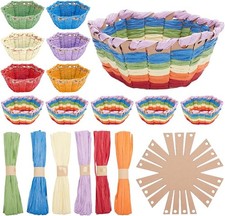 FREEBLOSS 12 Set DIY Hexagon Bastband Korb Weben Kit - Kreative Gr n