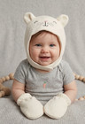 Gap Baby Micro Fleece White Bunny Hat & Mittens Set Size 6-12 M Baby Shower NWT — photo 2