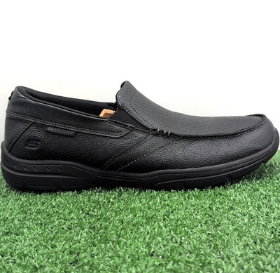 Skechers Harper-Forde Shoes Men's Size 10 Black Slip On Loafers Daily Dress