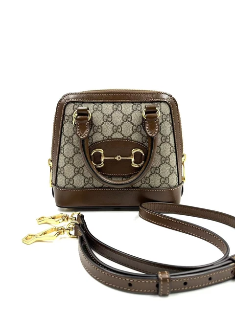 10.11 25 Gucci GG Supreme Horsebit 1955 Handle Bag Shoulder Bag
