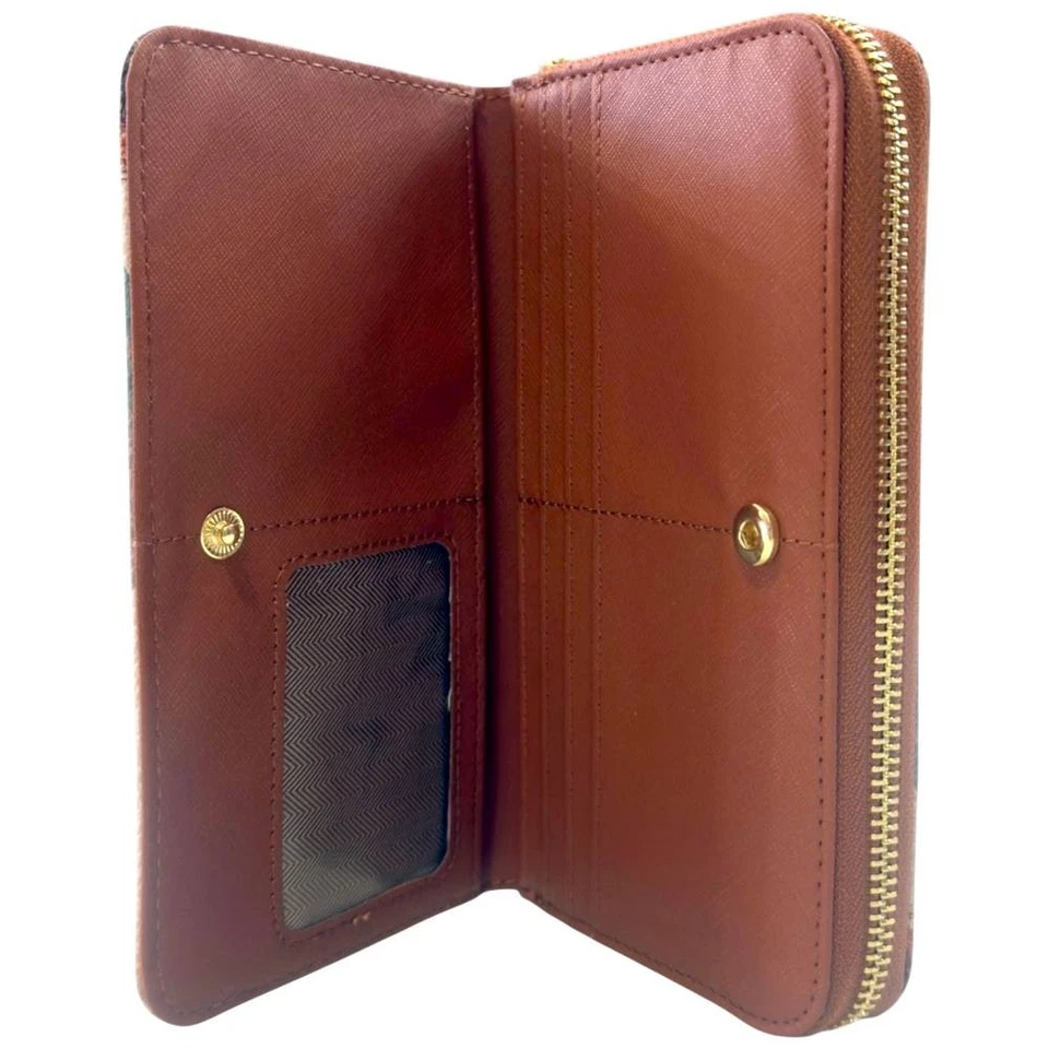 YNot Grand Portefeuille Zip Around Imprimé Napoli Édition Limitée YES372F6 - Photo 2/2