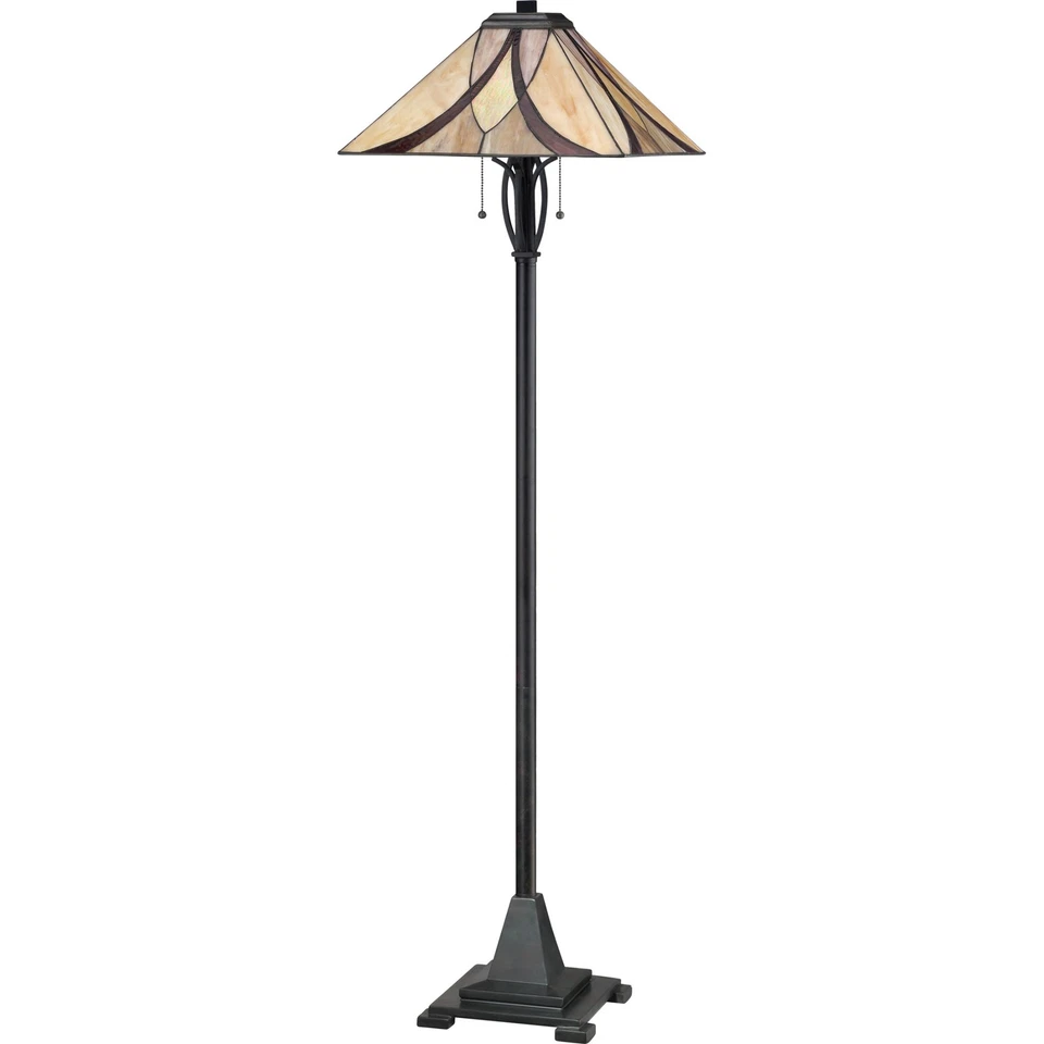 Lámpara de pie Quoizel TFAS9360 Asheville 2 luces 60" de alto - bronce Foto 3 de 4