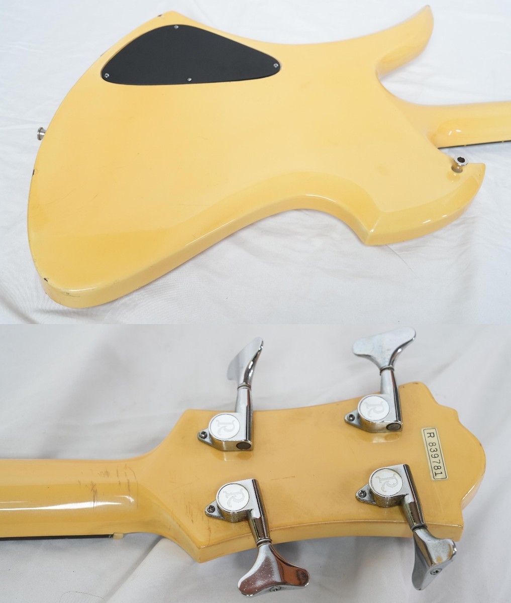 B.C.Rich N.J Series MOCKINBIRD BASS WHITE Through-Neck 80s Made in