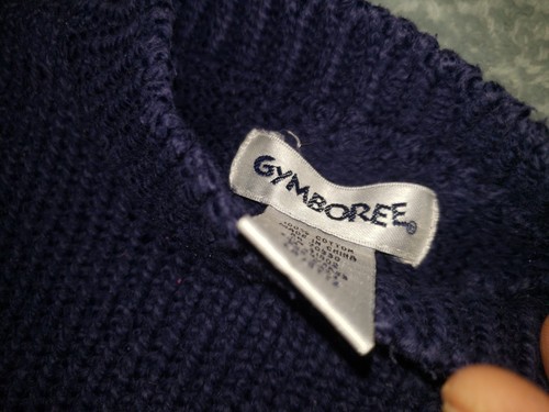 Gymboree Infant Boys 3 Months Blue White Star Long sleeve Knit Varsity Sweater - Picture 3 of 3