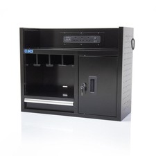 SGS 30in Wall Mounted Power Tool Storage Rack, Charging Station & Steel Cabinet