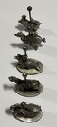 Vintage 3” 1980’s Hudson Fine Pewter’s Carrousel, 5 Pieces, 3 With Stand . — photo 2
