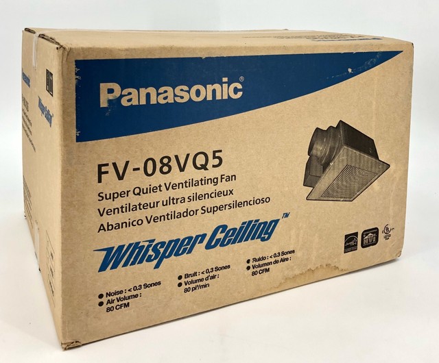 Panasonic Fv 08vq5 Whisper Ceiling 80 Cfm Super Quiet Bathroom Fan White For Sale Online
