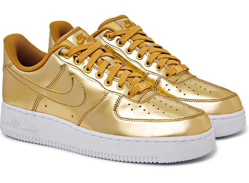 NIKE Air Force 1 SP Metallic Patent Silver Sneakers Trainers Schuhe Shoes  38.5 | eBay