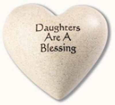 Daughters Are A Blessing Composite Granite Heart 3 Inches