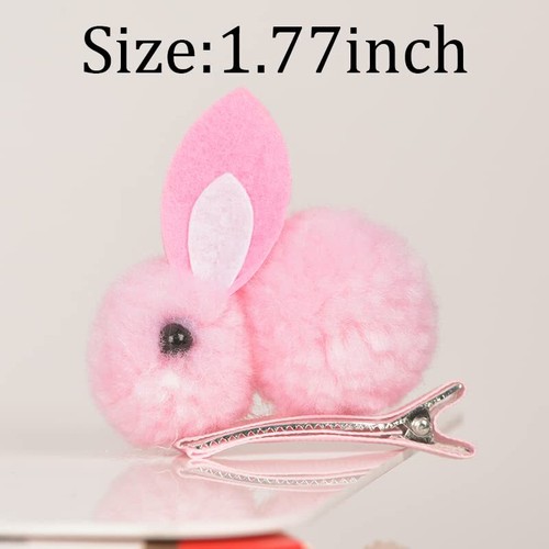 Cute Plush Bunny Hair Clips and Barrettes for Girls - Easter and Little Girls... - Picture 5 of 7