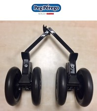RUOTE posteriori c/blocco freno passeggino PLIKO MINI PEG PEREGO -nuovo- Italia