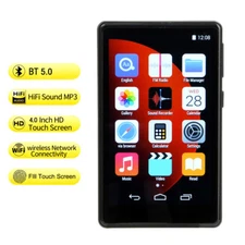4 inch MP3 MP4 Player with Bluetooth and WiFi HD IPS Display Full Touch Screen
