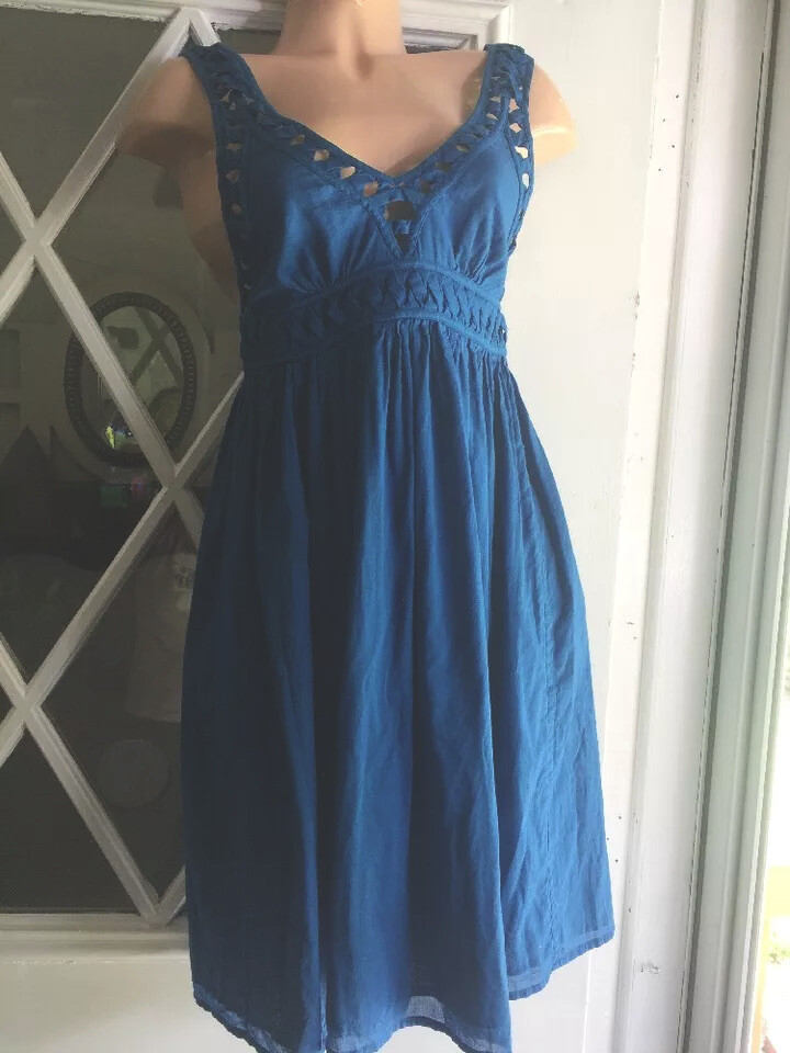 french connection royal blue dress $158 Halter MINI size 0 Bardot Lyana Ruched Long prom & wedding 100% polyester. Size:Personalized Size