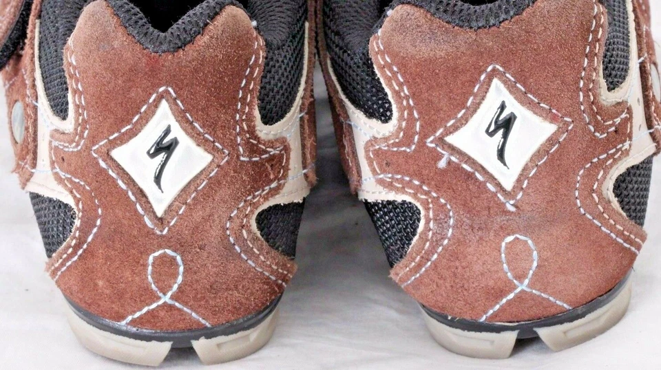 Sapato de ciclismo feminino Specialized Body Geometry marrom 3 alças mountain bike MTB 7 - Imagem 3 de 4