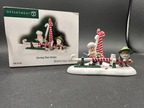 Dept 56 Earning Their Stripes North Pole Series 2006 ELFS - Picture 2 of 16