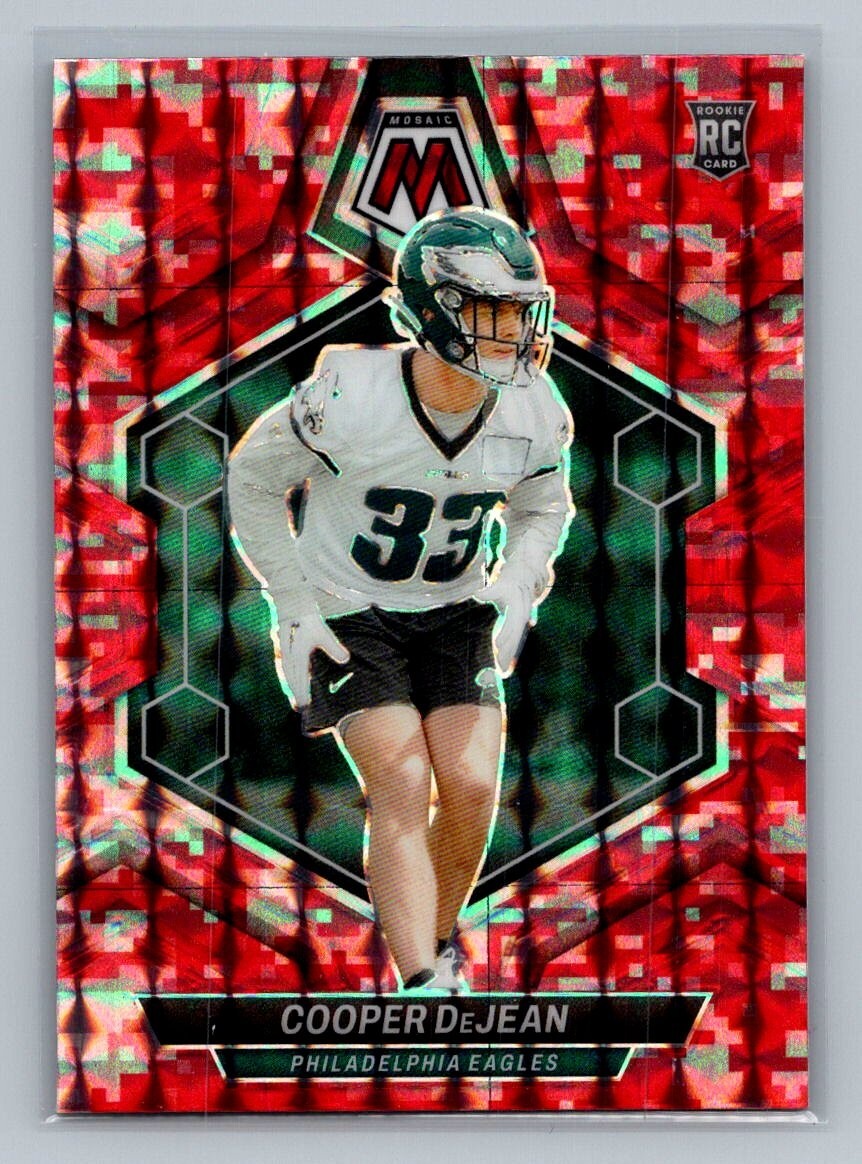 Cooper DeJean #340 Rookie Camo Red  Philadelphia Eagles 2024 Mosaic
