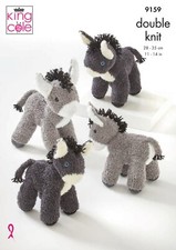King Cole DK Knitting Pattern - 9159 Donkey Toys