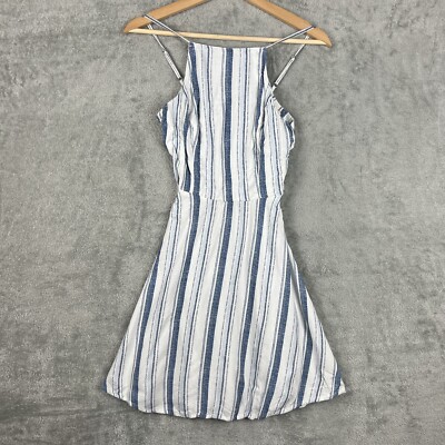 Hollister Co Dress Womens XS Blue & White Striped Sleeveless Spring Summer  | eBay
