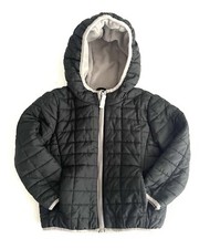 Cat  Jack Hooded Fleece Lined Quilted Puffer Jacket Kids 3T Black EUC Fast Ship