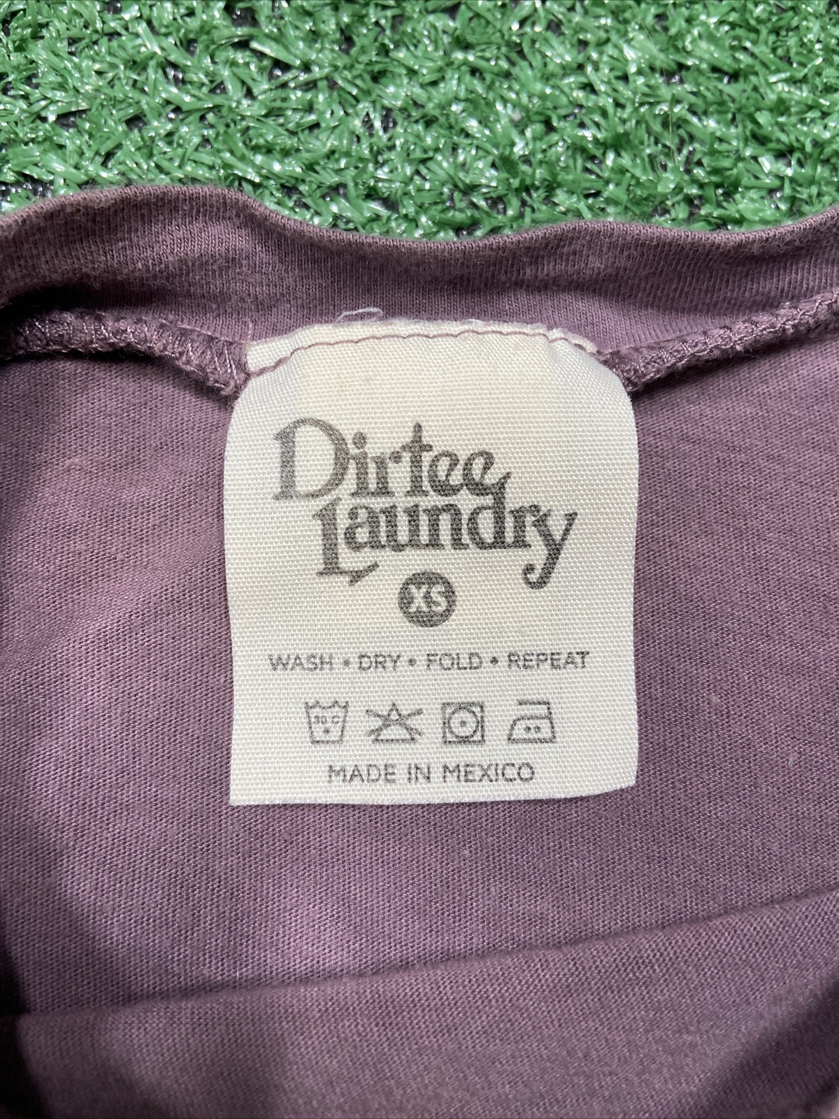 Dirtee Laundry Purple Graphic T-Shirt Womens Size XS Dream The Impossible