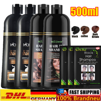 Verdunkelung Schwarzes Shampoo Haar Färben Black Hair Dye Haarfarbe Färbemittel