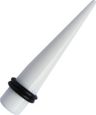 Piercing Gioielli Orecchio Allargare Dilatatore Bianchi Dehn a Punta IN Acrilico