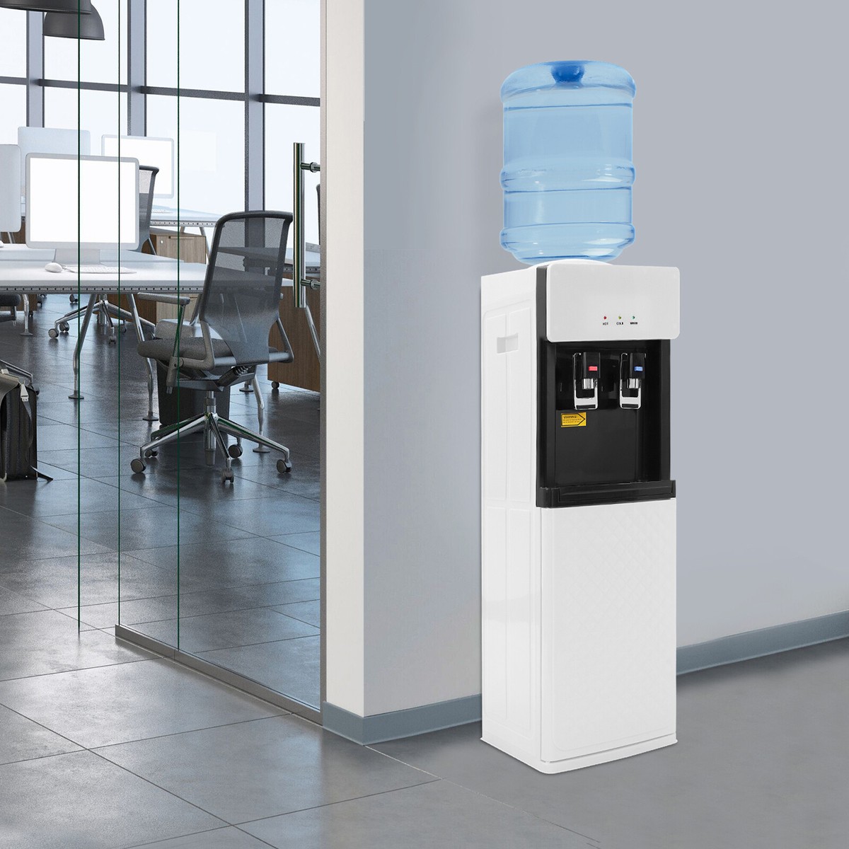Countertop Water Dispenser – Top Loading, 500W Hot & Constant Temp, Stainless Steel Lining, Fits 1.19–4.99 Gal Bottles, Easy Clean, Drip Tray Included