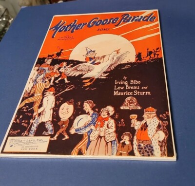 Vintage EASTER ART DECO Illustrated Sheet Music MOTHER GOOSE PARADE SONG 1928
