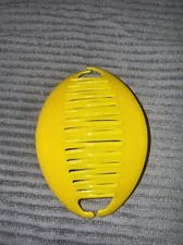Vintage Hair Cincher Comb Yellow Banana Clip 6" 1980s Ponytail Holder