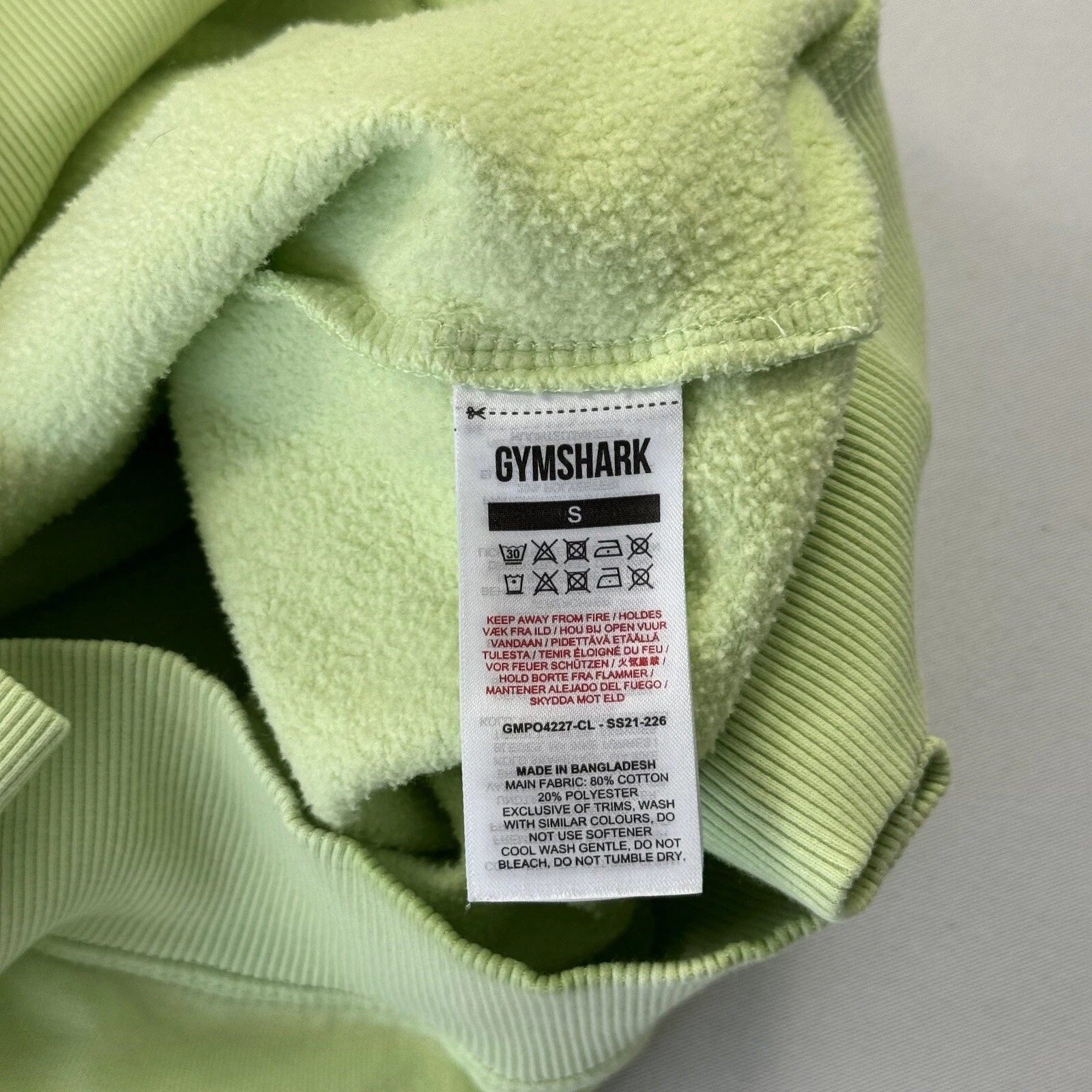 gymshark bright pullover cotton polyester hoodie