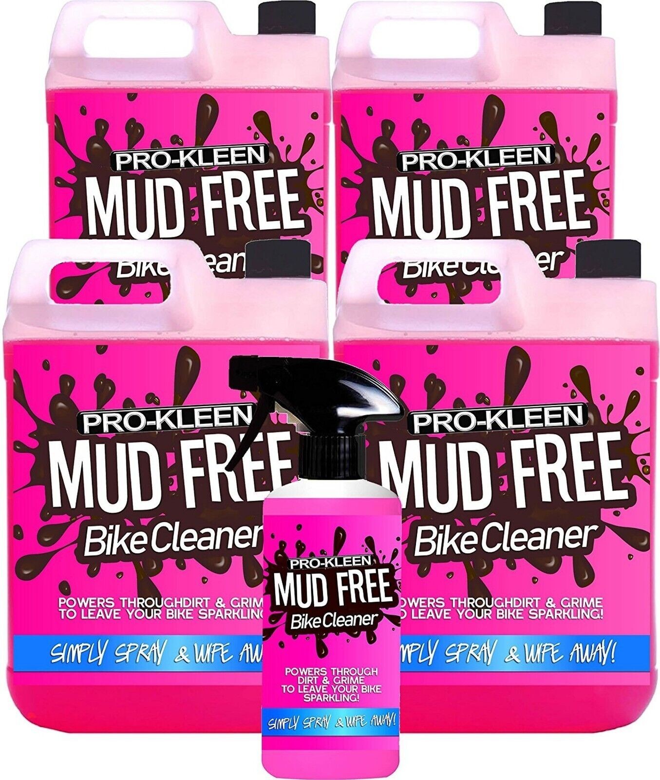 ProKleen Mud Free Bike Cleaner Dirt MotorBike Motorcyle Quad Spray Grease 20.5L
