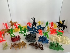 Vintage Cowboys  Indians Play Set - 62pc