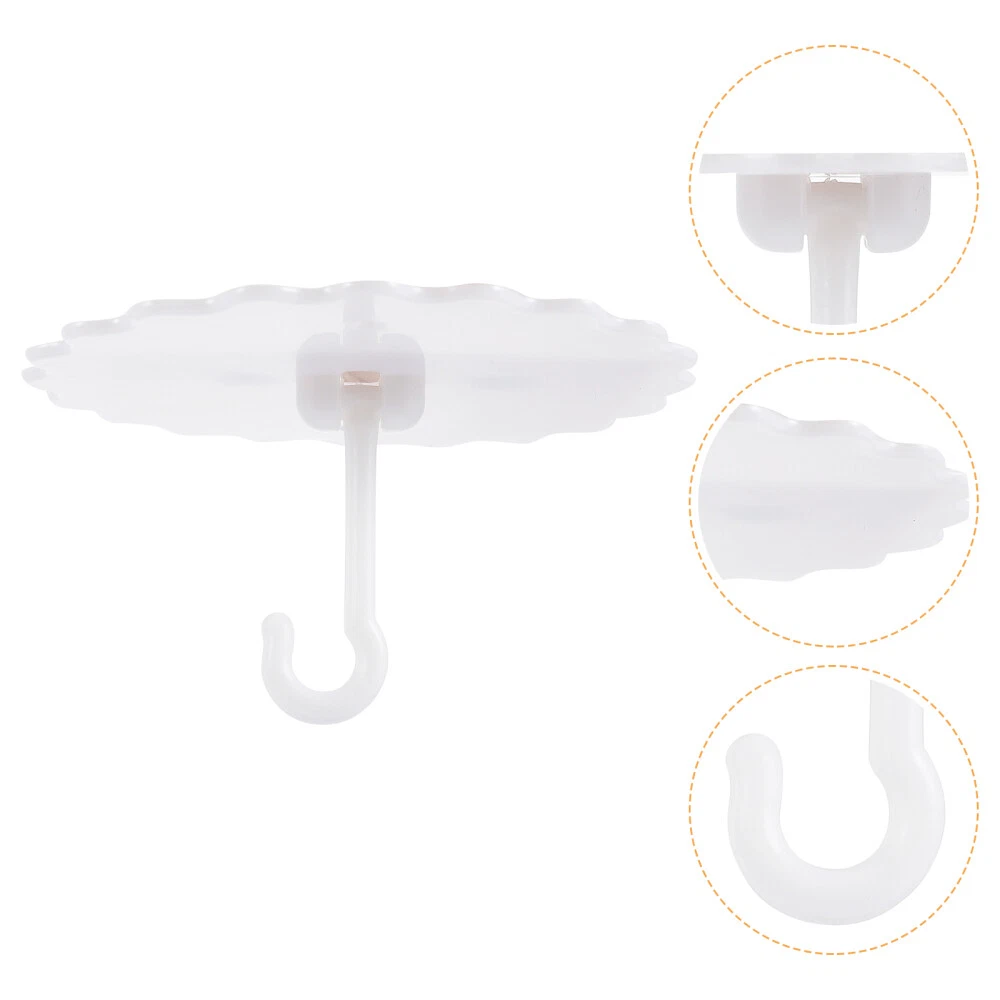 4pcs Dome Mosquito Net Hook Plastic Clothes Rack Wall Mount Ceiling Hooks