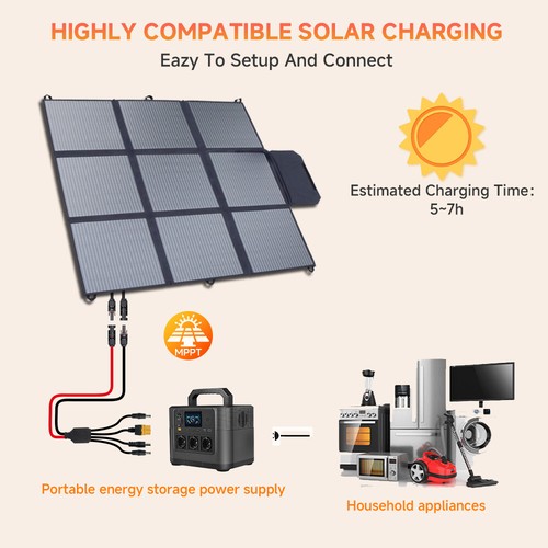 120W - 400W Tragbares Faltbares Solarpanel Ladegerät für Powerstation Zuhause Camping - Bild 74 von 87