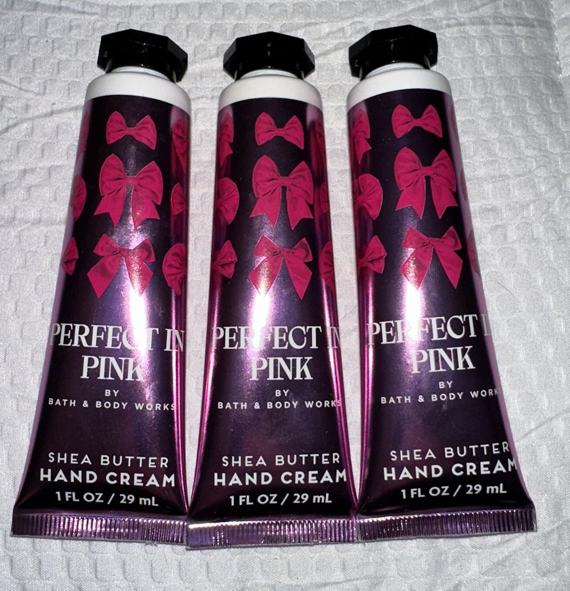 3 Bath Body Works PERFECT IN PINK Hand Cream 1oz Each Set Of Three