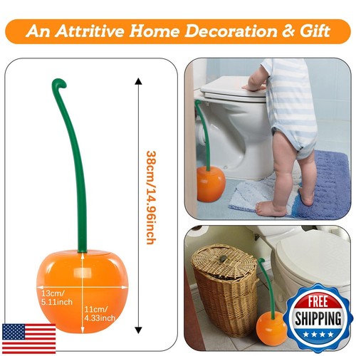 Creative Toilet Brush with Holder BowlandLong Handle, Household Bathroom Clea - Picture 5 of 5