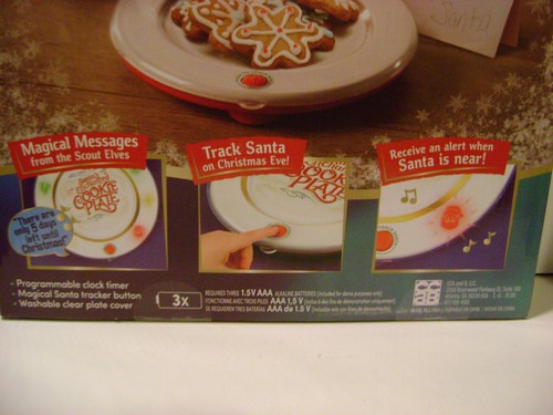 Neu im Karton Santa's verzauberter Keksteller Elfe im Regal magisch mit Botschaften LEUCHTET - Bild 3 von 3