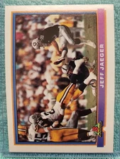 1991 BOWMAN JEFF JAEGER #245 LOS ANGELES RAIDERS 