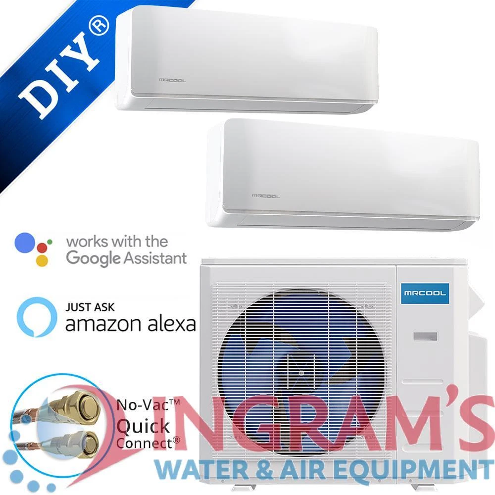 36k BTU 21.5 SEER Multi-Zone MrCool DIY 2 Zone Ductless Heat Pump Split  System - | eBay