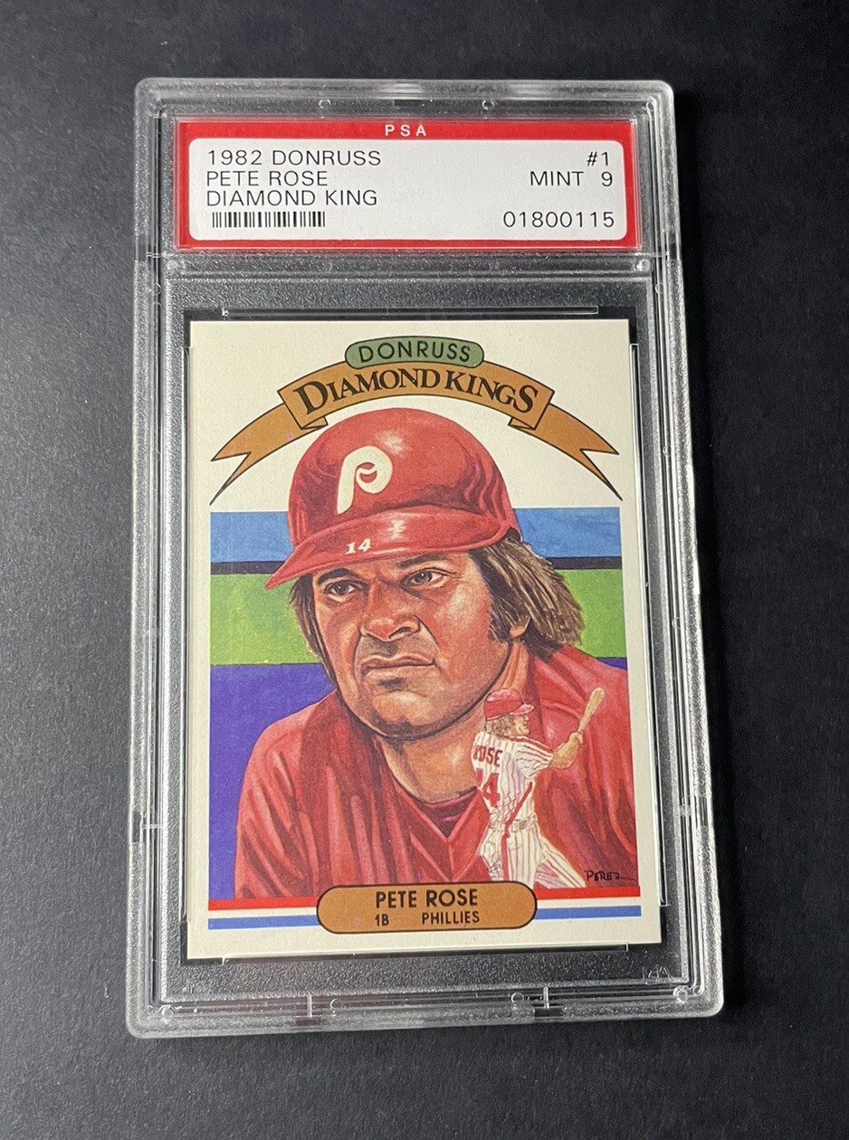 1982 Donruss Diamond Kings Pete Rose PSA 9 Philadelphia Phillies Cincinnati Reds