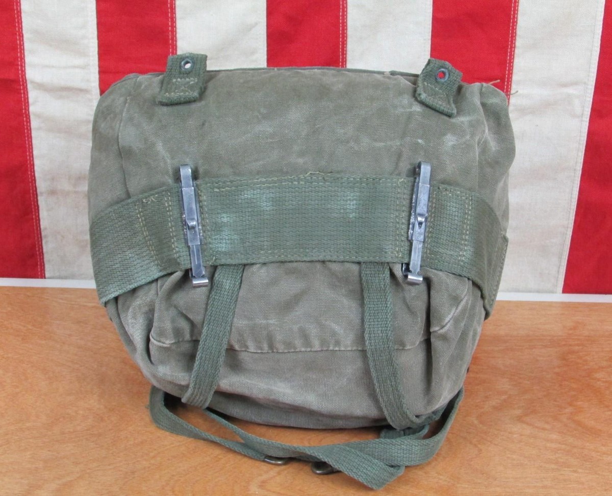 Vintage US Army M-1956 OD Canvas Combat Field Bag Pack Military
