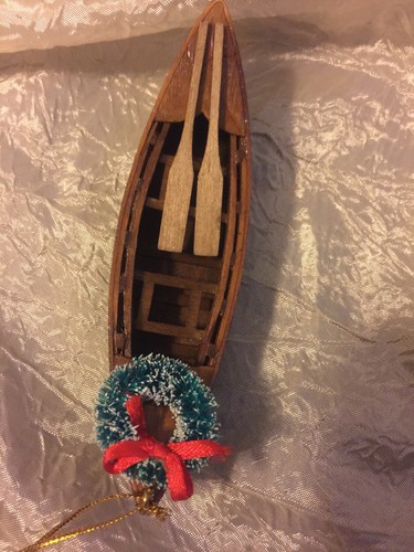 greenwood lake NY Canoe Holiday Christmas Ornament - Picture 2 of 3
