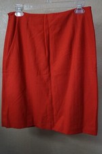 Ann Taylor red wool blend size 6 red short pencil skirt
