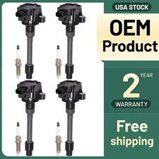 4X Ignition Coil + Spark Plug Pack For 2018-2021 Honda Accord 1.5L L4 UF781
