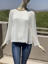 Ted Baker Lovina Bejeweled Accordion Pleated Top 3=US8/10