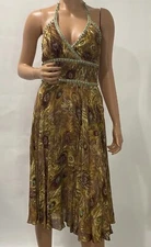 phoebe couture dress Size Small Halter Sun Style 100% Viscous