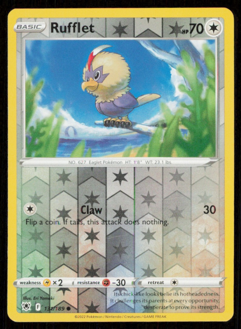 Rufflet #131/189 Reverse Holo 2022 Pokemon Astral Radiance LP