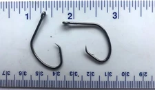 100 Matzuo 120012 120010 Black Straight Eye Circle Fish Fishing Hooks size 3/0