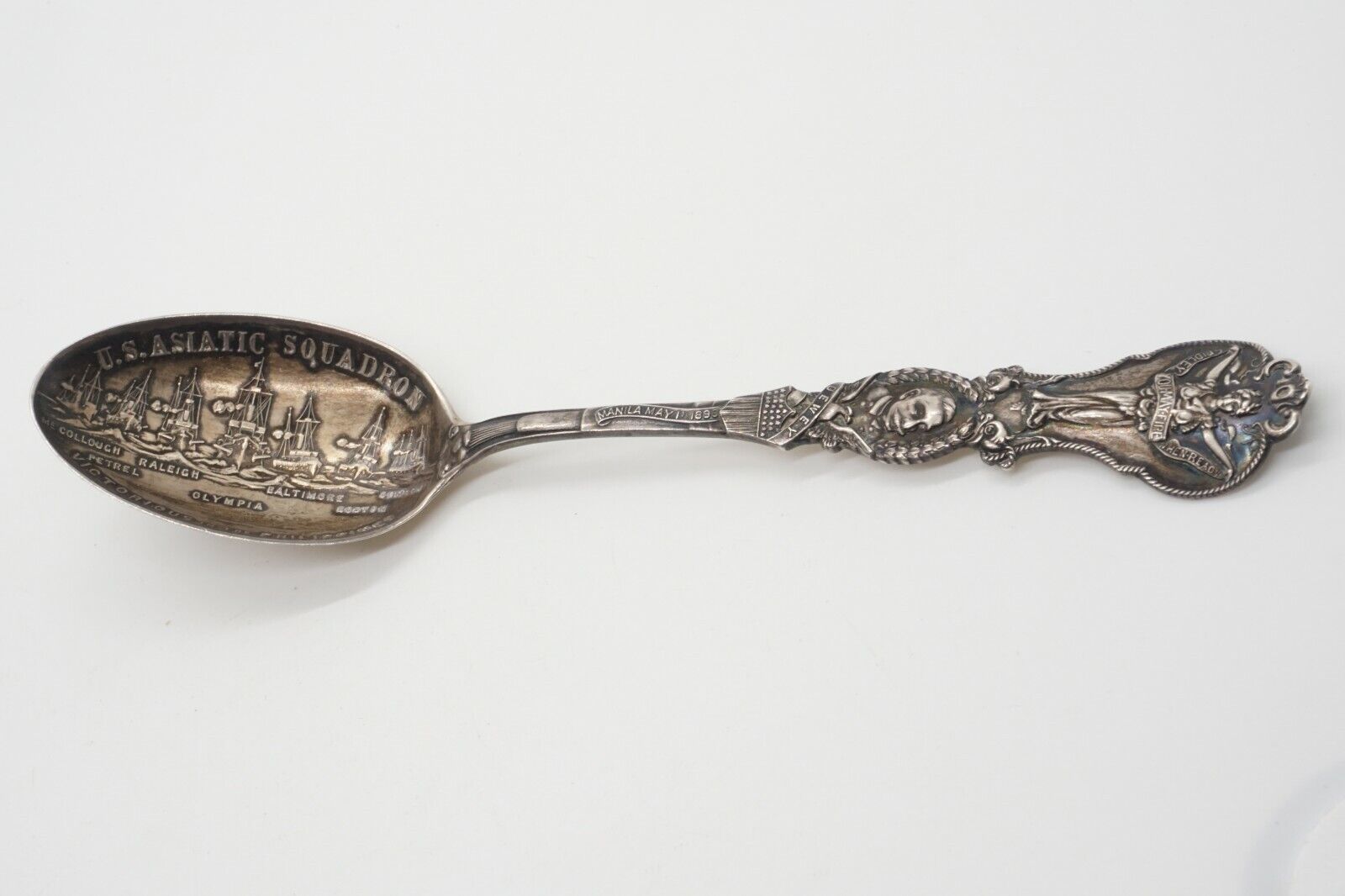 Spanish American War May 1, 1898 Sterling Naval Victory In Philippines Spoon 